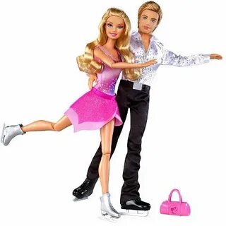 2012 I can be ice skater Barbie & Ken dolls #W8627 Barbie, B