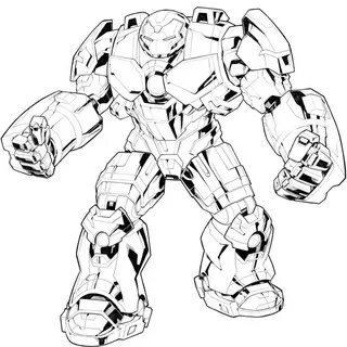 Hulkbuster Sketch Coloring Page