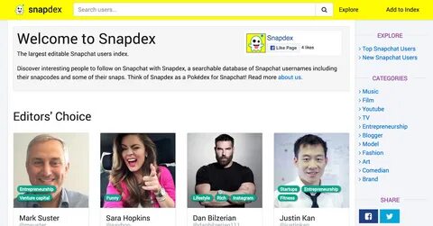 Snapdex Startup Roulette