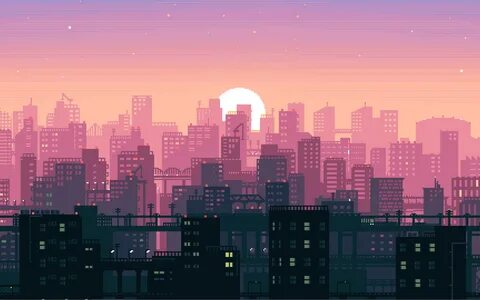 2560x1600 8 Bit Pixel Art City 2560x1600 Resolution HD 4k Wa