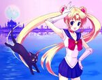 Safebooru - bishoujo senshi sailor moon black cat blonde hai