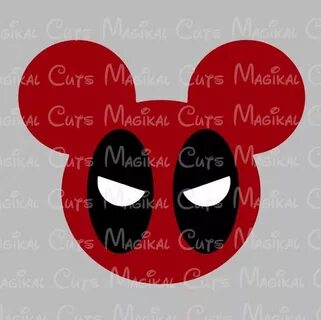 Deadpool Mouse Ears SVG, Studio, EPS, and JPEG Digital Downl