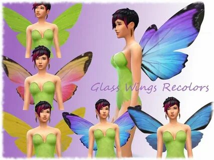 Mythical Dreams Sims 4: Fairy Glass Wings Recolors Sims 4, T