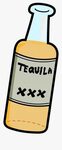 Bottle Of Hard Tequila Vector Clipart - Tequila Clipart , Fr