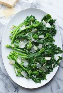 Broccoli Rabe (Rapini) with Garlic, Vegan Parmesan and Lemon