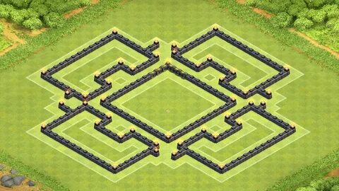 CLASH OF CLANS TH8 HYBRID BASE / TOWN HALL 8 DEFENCE ANTI DR