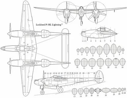 Lockheed P-38L Lightning Model airplanes, Aircraft design, L