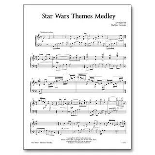 Star Wars Themes Medley - Sheet Music Carlton Forrester Musi