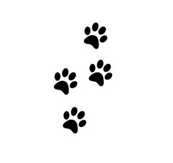 2 Pack Paw Print Trail Decals Choose size & color Paw Print 