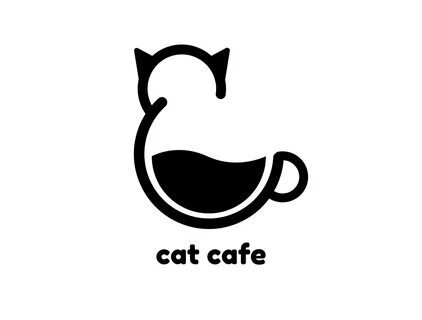 Japanese cat cafe logo