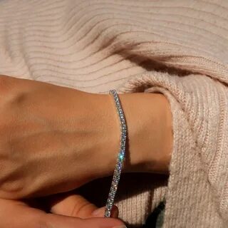 Tennis Bracelet Swarovski 18k Gold and White Gold 925 Etsy