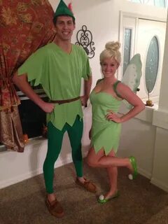 Homemade Peter Pan & TinkerBell costumes ! Tinker bell costu
