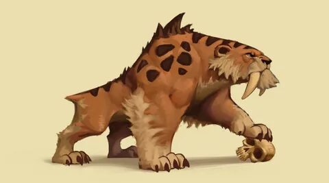 Sabertooth Tiger Study, Fabio Murino on ArtStation at https: