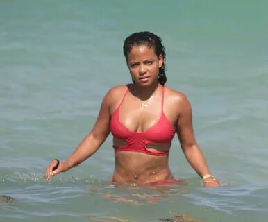 Christina Milian in Red Bikini - Miami Beach 07/15/2017 * Ce