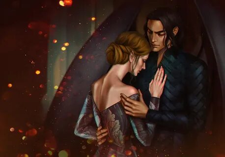 Nesta and Cassian from a court of thorns and roses series by