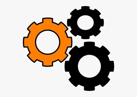 Gears Orange Clip Art At Clker - Cog Wheel , Free Transparen