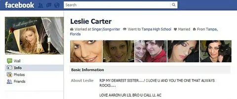 Leslie Carter, sister of singers Nick and Aaron dies aged 25