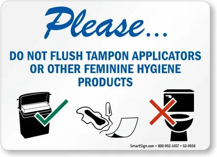 Feminine Hygiene Signs - Do Not Deposit Sanitary & Trash