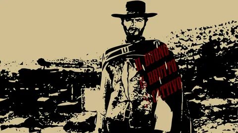 THE GOOD THE BAD AND THE UGLY western clint eastwood rw wall
