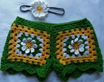 Buy crochet granny square shorts OFF-50