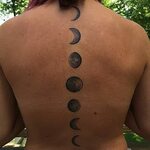 Image result for moon phase tattoo on spine Back tattoo, Spi