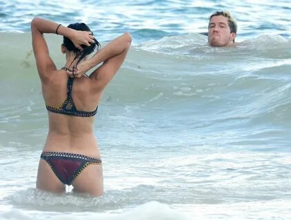 NINA DOBREV in Bikini on the Beach in Tulum 08/22/2020 - Haw