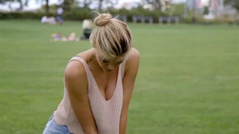 Bend over boob oops gif