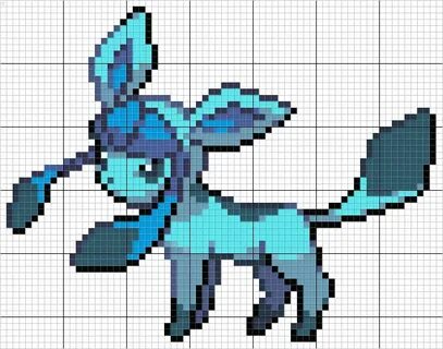 Glaceon Pokemon Pixel Art Pattern Pixel art pokemon, Pixel a