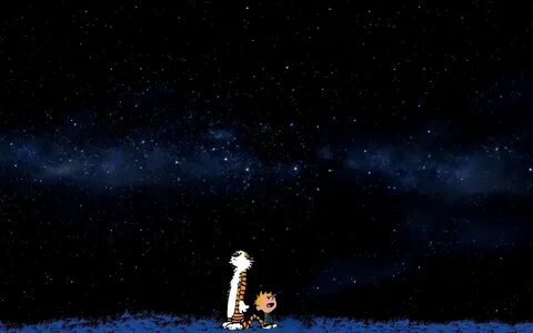 space, Stars, Blue, Comics, Calvin And Hobbes Wallpapers HD 