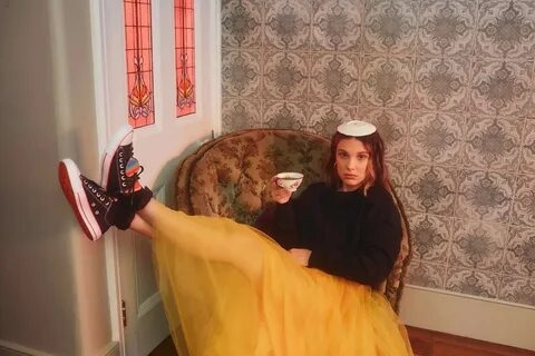 Full Sized Photo of millie bobby brown converse second colle