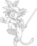 Dragon Ball - kid Goku 29 - lineart by superjmanplay2 on Dev