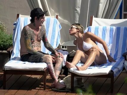 Tommy Lee and his wife Brittany Furlan were seen on holiday 