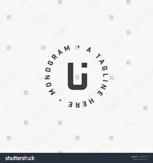 Letter U Original Minimalistic Monogram Clean Arkivvektor (r