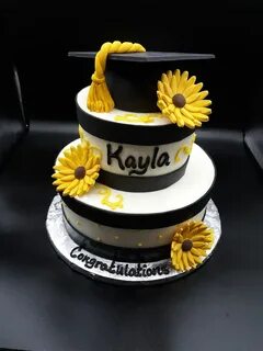 Graduation, Sunflower Graduation Cake, Girly Graduation Cake