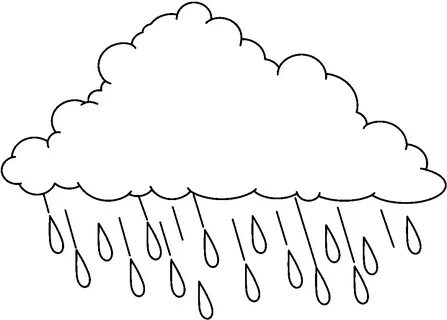 RAIN_CLOUD_BW.bmp (1067 × 763) Coloring pages, Printable col