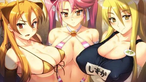 Wallpaper : gadis anime, BH, payudara, komik, Highschool of 