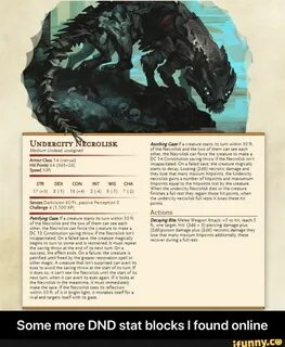 Online Some more DND stat blocks I found - Some more DND sta