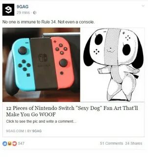 9GAG 29 Mins No One Is Immune to Rule 34 Not Even a Console 