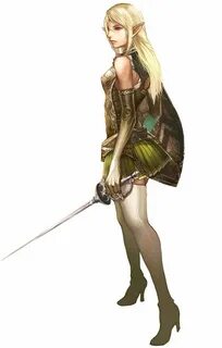Elf Female & Sword / Shield - Characters & Art - Lineage II 