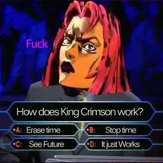 Diavolo's Hardest Question King Crimson (JoJo Stand) Know Yo
