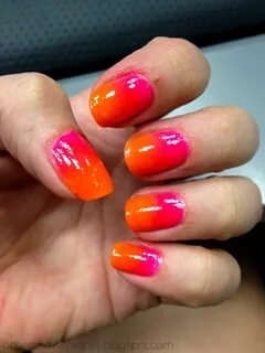 Ombre Nails Red And Pink - Ocean Parker