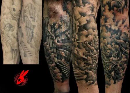 tattoo clouds shading - Google zoeken Heaven tattoos, Stairw