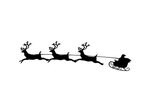 Christmas Svg Sleigh Svg Reindeer Clipart Santa Silhouette P