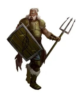 Male Human Cleric of Gozreh - Pathfinder 2E PFRPG DND D&D 3.