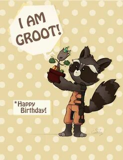 Happy Birthday! From Rocket and Groot by kamy2425 Birthday w