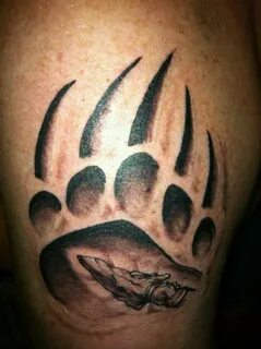 Image result for bear claw tattoo Bear tattoos, Bear paw tat
