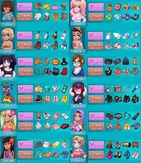 HuniePop 2: Double Date All Progression Guide (Stats and Gif