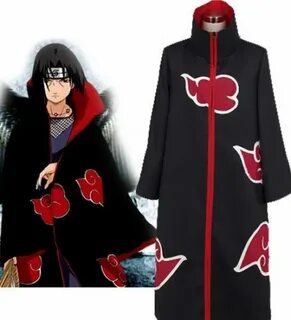 Naruto Akatsuki Uchiha Itachi Robe Cloak Coat Anime Cosplay 