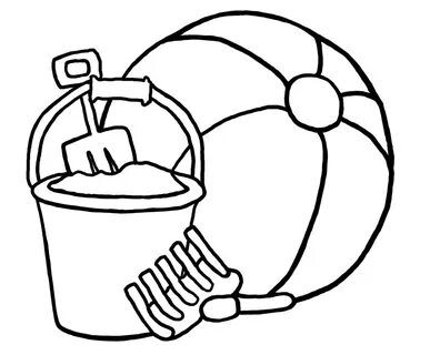 sand bucket clipart black and white - Clip Art Library