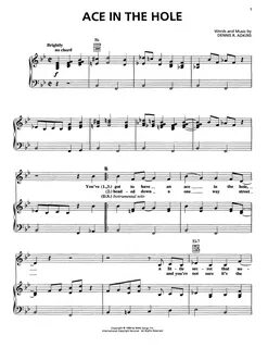 George Strait "Ace In The Hole" Sheet Music PDF Notes, Chord
